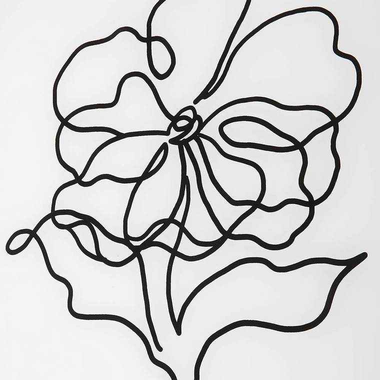 Bloom Black White Framed Prints, S/4 - Size: 50.2H x 40W x 2.5D (cm)