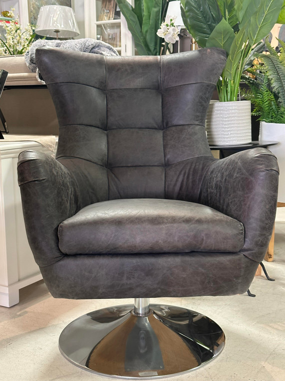 Genoa Swivel Chair - Leather 