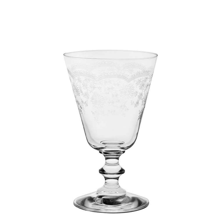 French Floral Wine Glass - 240ml - Set of 4
