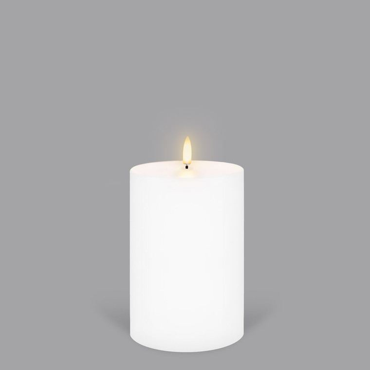 Uyuni LED Pillar Candle - Nordic White - 10 x 15.2cm