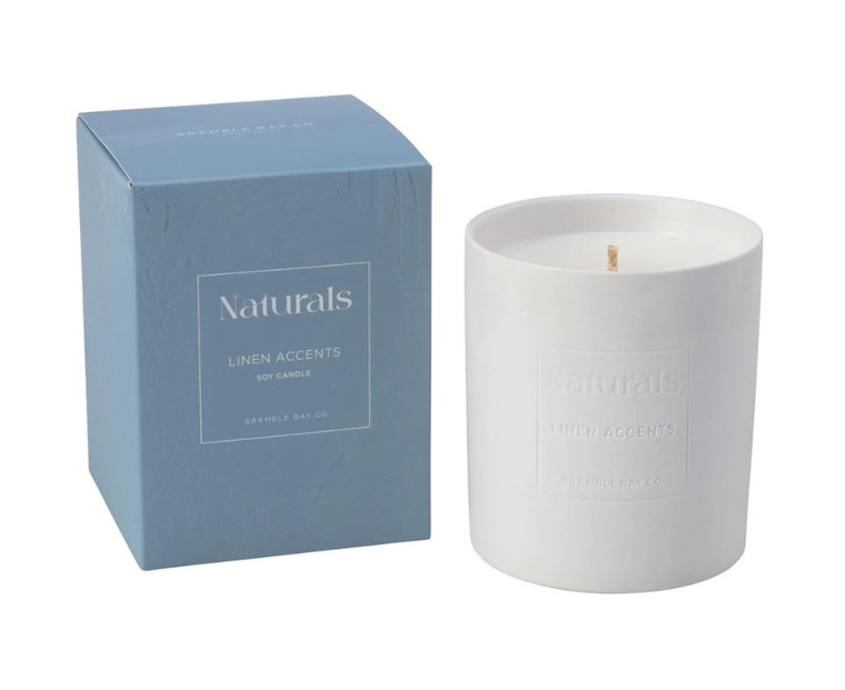 Bramble Bay Naturals Collection Linen Accents Candle 320g