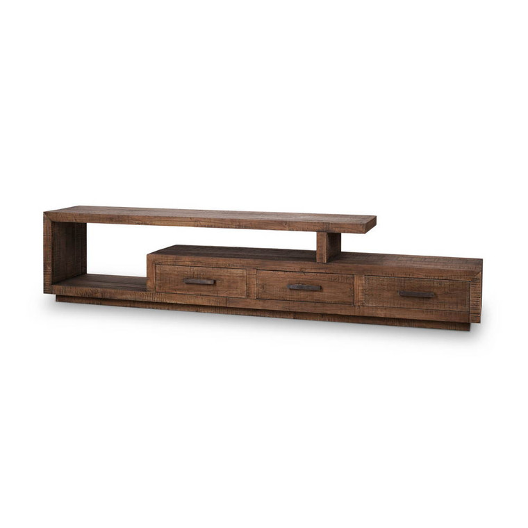 Tuscan Media Stand - Teak - Craftsman style Living Room furniture