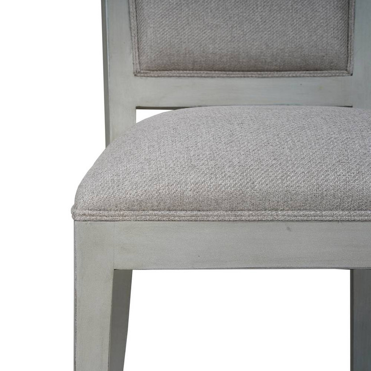 Gustavian Dining Chair w/ Upholstered Back - Size: 91H x 50W x 58D (cm)