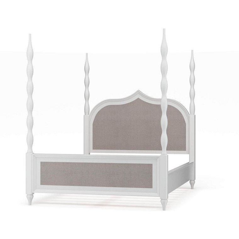 Brighton Upholstered Back Bed Queen - Size: 200H x 167W x 222D (cm) - Traditional style Bedroom furniture