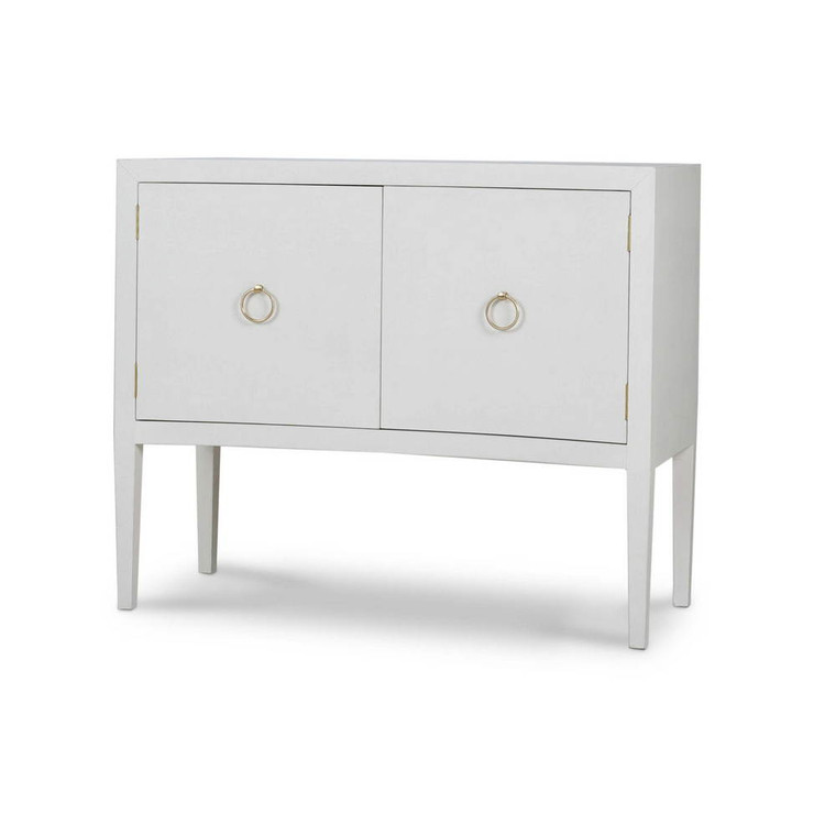 Westminster Linen Wrapped Concave 2 Door Sideboard - Size: 102H x 123W x 53D (cm)