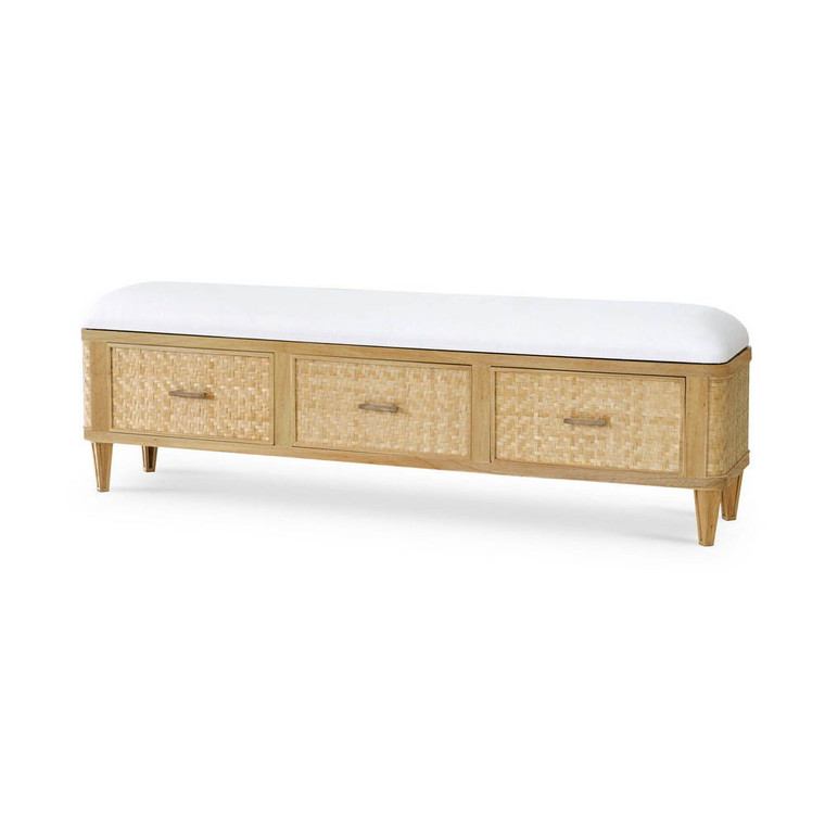 Lexington Bench w/ Bamboo - Mahogany - Mid-Century style Bedroom furniture