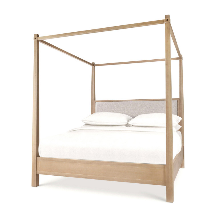 Luna Canopy Bed King - Size: 229H x 204W x 222D (cm) - Mid-Century style Bedroom furniture