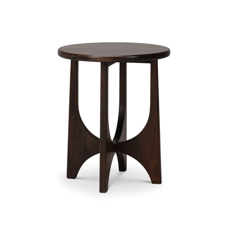 Vannes Round End Table - Size: 61H x 51W x 51D (cm) - Mid-Century style Living Room furniture