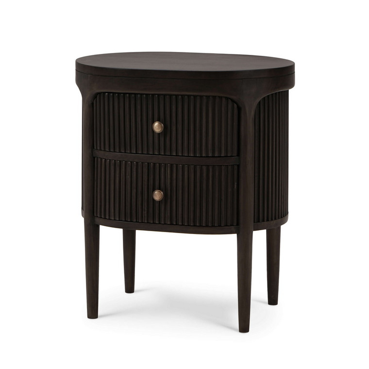 Regent Bedside Small Table - Size: 65H x 58W x 41D (cm) - Mid-Century style Bedroom furniture