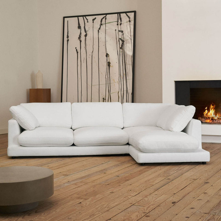Genoa Sectional Sofa RH - White (GALA MLFS821-41-SE05)