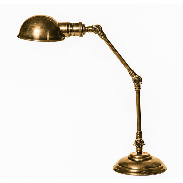 Stamford Dome Adjustable Desk Lamp Antique Brass LIGHTING Emac