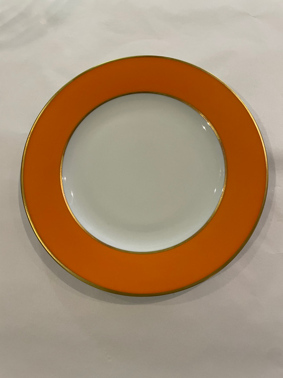 Limoges Legle Side/Cake Plate - Orange