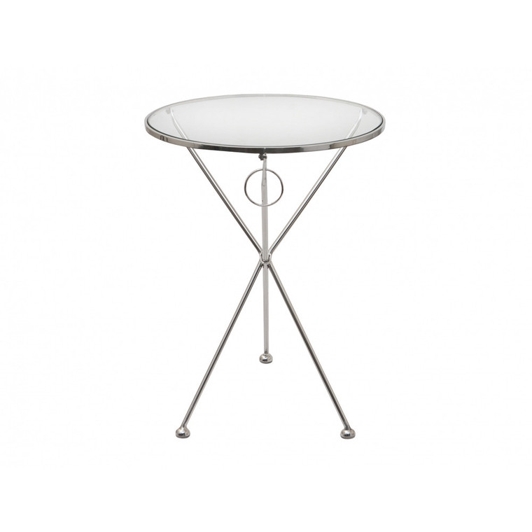 Nickel Folding Side Table- Medium  37x37x58 cm