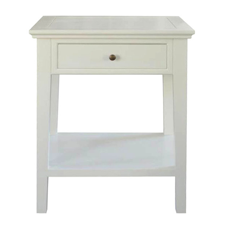 Alton 1 Drawer Bedside - White