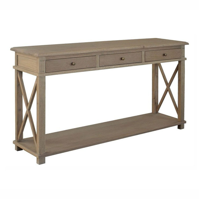 Xavier Console Table - Weathered Oak