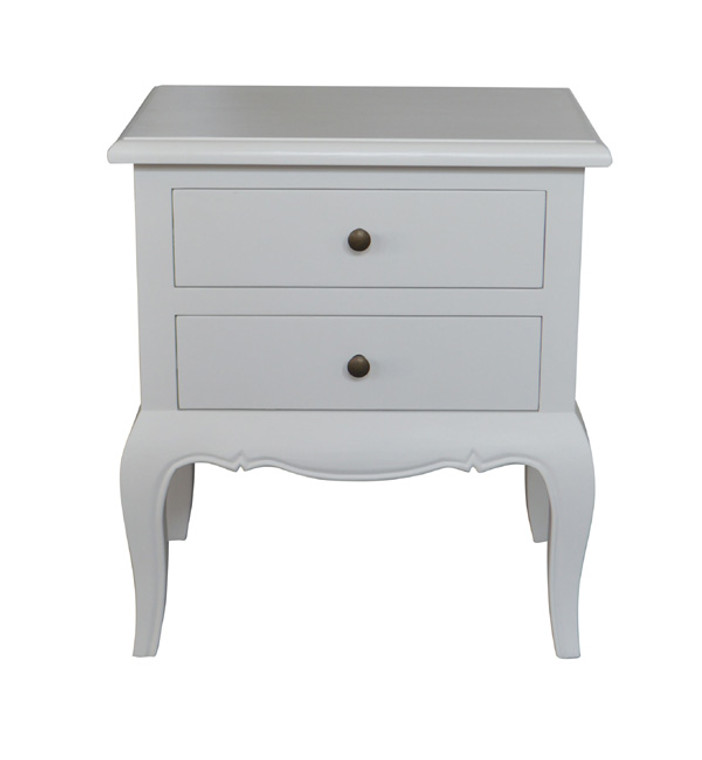 Marquis 2 Drawer Bedside (Antique White)