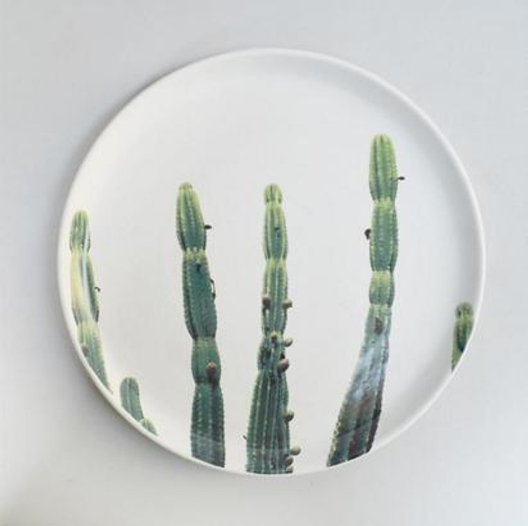 Printed Cactus Ceramic Plate 30cm