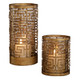 Ruhi Hurricane Candleholders - S/2 Mid-Century Modern style Candleholder Decor