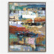 Fiesta Hand Painted Canvas Mid-Century Modern style Painting Decor
