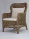Cuban Wing Back Chair -Zanzibar- Comes only with base cushion on seat