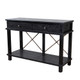 Aix 2 Drawer Console Table - Weathered Black& Metal  by Maison Living