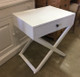 Cross Base Bedside - White  - 65H x 60W x 45D (cm)