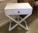Cross Base Bedside - White  - 65H x 60W x 45D (cm)