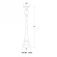 Boriche Candle Stand Med - Size: 105H x 20W x 20D (cm)