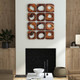 Adlai Wood Wall Art S/6 - Size: 31H x 31W x 4D (cm) - Organic style