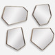 Linneah Modern Mirrors - S/4 Scandinavian style Wall Mirror Decor