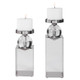 Lucian Nickel Candleholders - Set/2 Coastal style Candleholder Decor