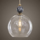 Mendota 1 Light Glass Pendant - Size: 48H x 35W x 35D (cm) - Mid-Century Modern style