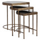 India Nesting Tables - Set/3 Mid-Century Modern style Accent Table Decor