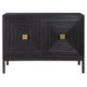 Aiken Dark Walnut 2 Door Cabinet Geometric style Accent Cabinet Decor