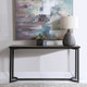 Basuto Steel Console Table - Size: 81H x 158W x 40D (cm) - Mid-Century Modern style