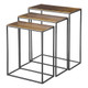 Coreene Gold Nesting Tables Set/3 Mid-Century Modern style Accent Table Decor
