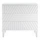 Colby White Drawer Chest Geometric style Accent Cabinet Decor