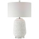 Caelina Textured White Table Lamp Mid-Century Modern style Table Lamp Decor