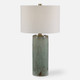 Callais Crackled Aqua Table Lamp Mid-Century style  Decor