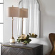 Natania Plated Brass Buffet Lamp - Size: 89H x 28W x 28D (cm) - Mid-Century Modern style