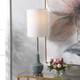 Piers Mottled Blue Buffet Lamp - Size: 85H x 25W x 25D (cm) - Contemporary style