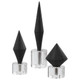 Alize Black Sculptures - S/3 Contemporary style Sculpture Decor