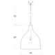 Hampton Rattan Pendant Medium - Hand made Hamptons style  furniture