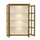 Aries Glass Door Bookcase w/ 4 LED - Hand made Craftsman style Dining Room furniture