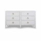 Mornington Linen Wrapped 6 Drawer Dresser - Hand made Art Deco style Bedroom furniture