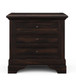 Huntley 3 Drawer Nightstand - Black Wash - Size: 86H x 52W x 81D (cm) - Farmhouse style