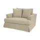 Exeter 1.5 Seater - Khaki - Contemporary style