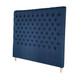 Marquis Upholstered King Bedhead Tufted - Blue Navy Linen - Hand made Bedroom furniture