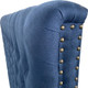 Marquis Upholstered Queen Bedhead Tufted - Blue Navy Linen - Hobart, Launceston, Perth Hamptons style Bedroom furniture