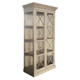 French Cross Display Cabinet 2 Door - Weathered Oak Dining Room Furniture - W5809-105